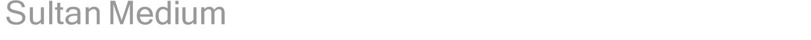Sultan Medium font preview
